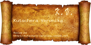 Kutschera Veronika névjegykártya
